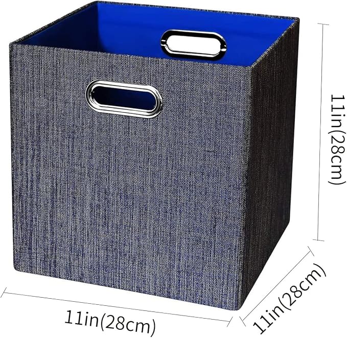Posprica Storage Cubes, 11×11 Foldable Storage Bins, Thick and Heavy duty - Image 3