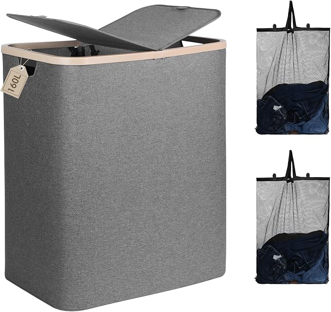 DOKEHOM 160L Double Laundry Basket by DOKEHOM