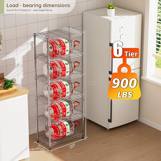 5 tire Shelves Storage Wire Shelving Unit Metal Shelf Adjustable Organizers - Image 3