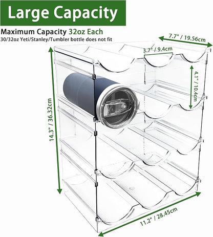 4 Pack Water Bottle Organizer, Stackable Kitchen Pantry Organization and - Image 3