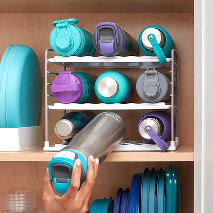 YouCopia UpSpace Water Bottle and Travel Mug Cabinet Organizer, Adjustable - Image 5
