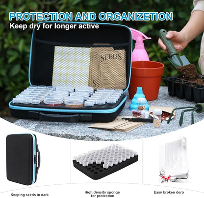 48 Slots Seed Storage Organizer Box, Garden Vegetable Plant Flower Seeds Saving - Image 4