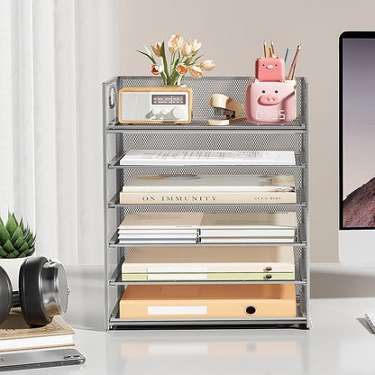 Subekyu 6 Tier Paper Organizer for Desk - Image 3