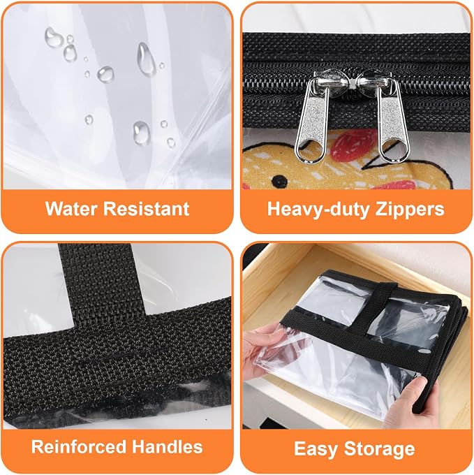 SpaceTrove Clear Clothes Storage Bags, 6 Pack Closet Organizers and Under Bed - Image 5