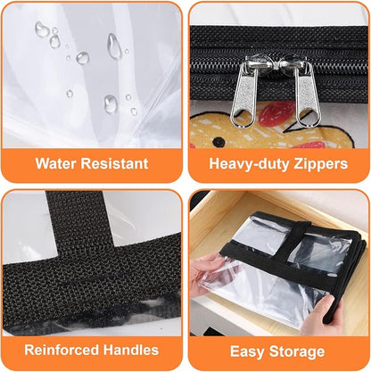 SpaceTrove Clear Clothes Storage Bags, 4 Pack Closet Organizers and Under Bed - Image 5