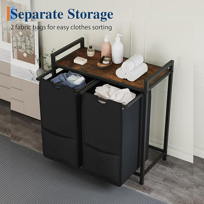 Garvee 97L Laundry Basket 2 Section, Laundry Hamper - Image 6
