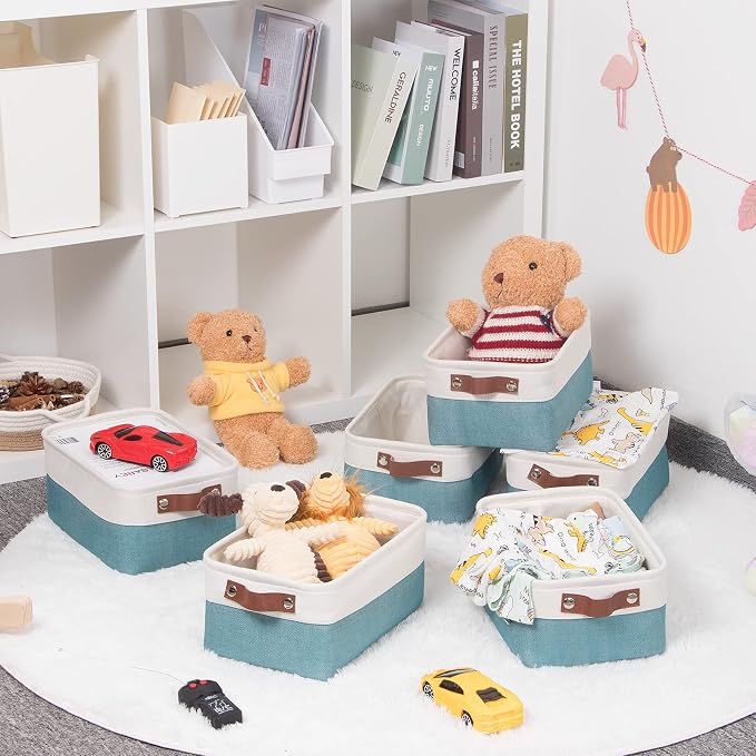HNZIGE Storage Baskets Bins Set, Small Fabric Baskets - Image 3