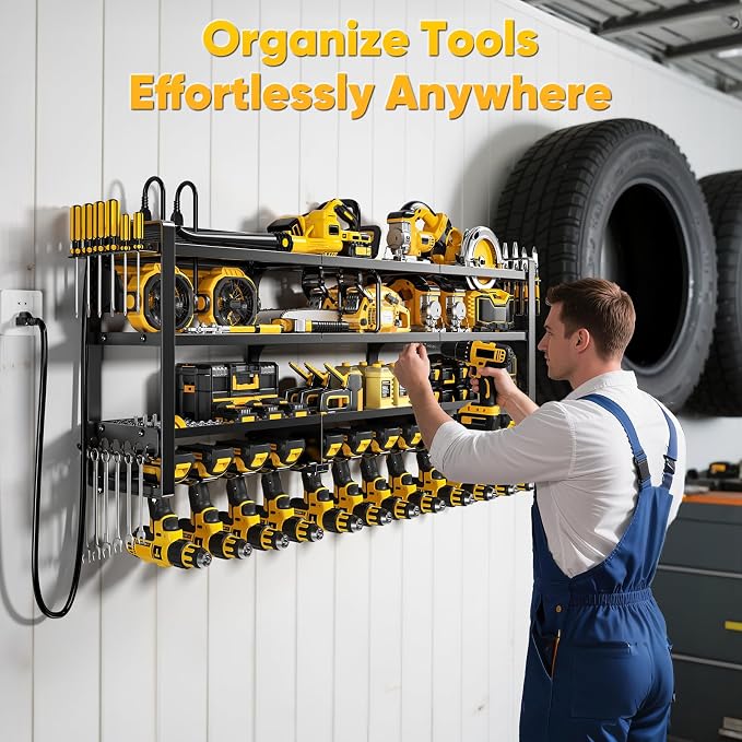 49.5" W Large Power Tool Organizer Wall Mount - Image 2