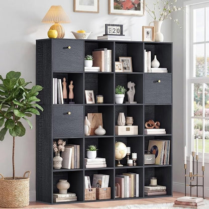 Large Cube Storage Organizer Unit, 20 Open Shelves Bookcase by Odeekea