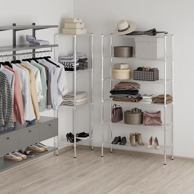 14" Deep x 42" Wide x 74" Height Wire Shelving Kit | 6-Tier | NSF Commercial - Image 7