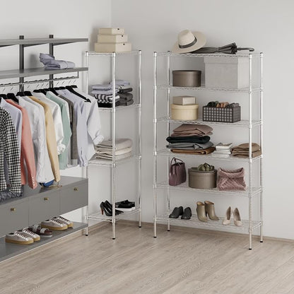 14" Deep x 42" Wide x 74" Height Wire Shelving Kit | 6-Tier | NSF Commercial - Image 7