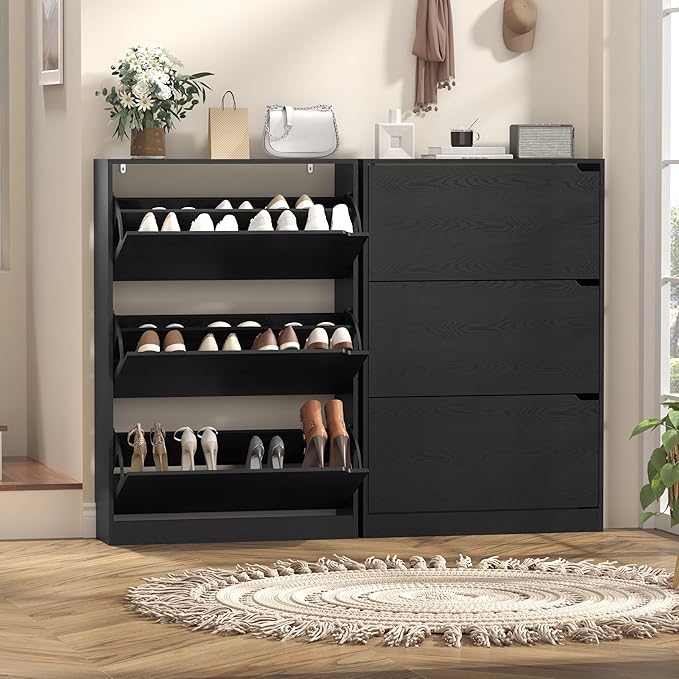 Wodeer Narrow Shoe Cabinet for Entryway, Slim Shoe Storage Cabinet - Image 3