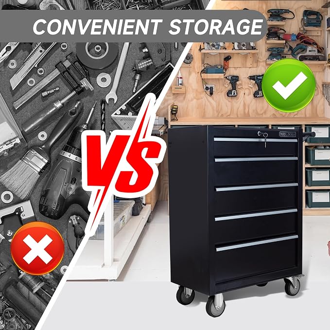 5-Drawer Rolling Tool Chest - Image 9