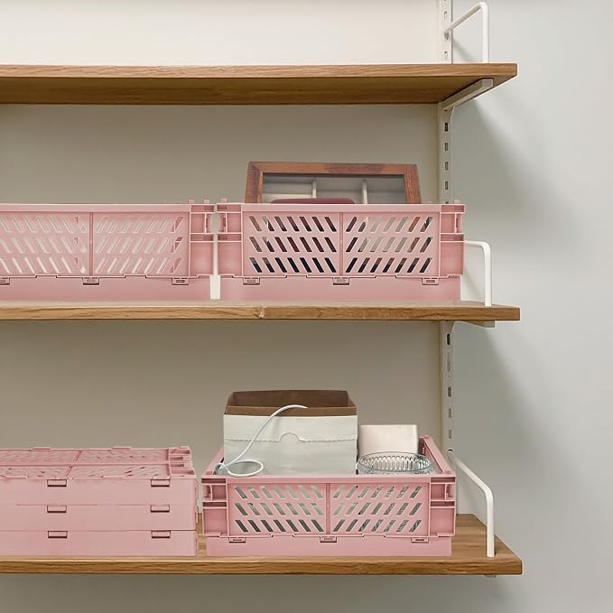 2 Pack Mini Foldable Small Plastic Baskets - Image 7