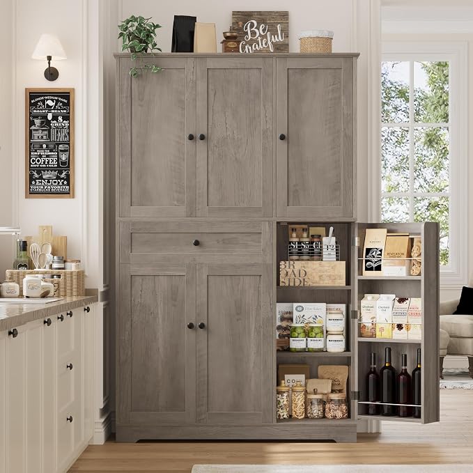HOSTACK 68" H Kitchen Pantry Storage Cabinet - Image 5
