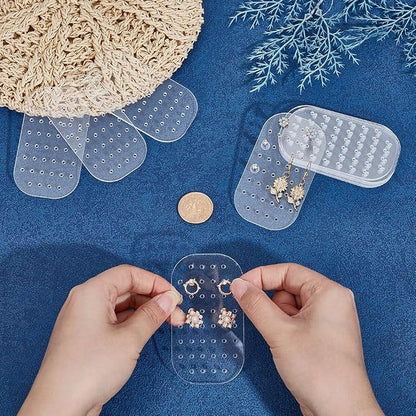 GOMAKERER 10 Pcs Acrylic Earing Display Cards, 44 Holes Acrylic Ear Stud - Image 3