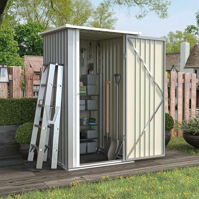 Patiowell 3x3 FT Metal Storage Shed, Outdoor Small Sheds - Image 2