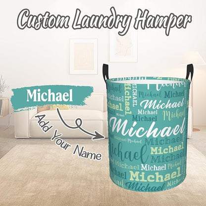 Custom Name Laundry Hamper, Personalized Laundry Baskets - Image 2