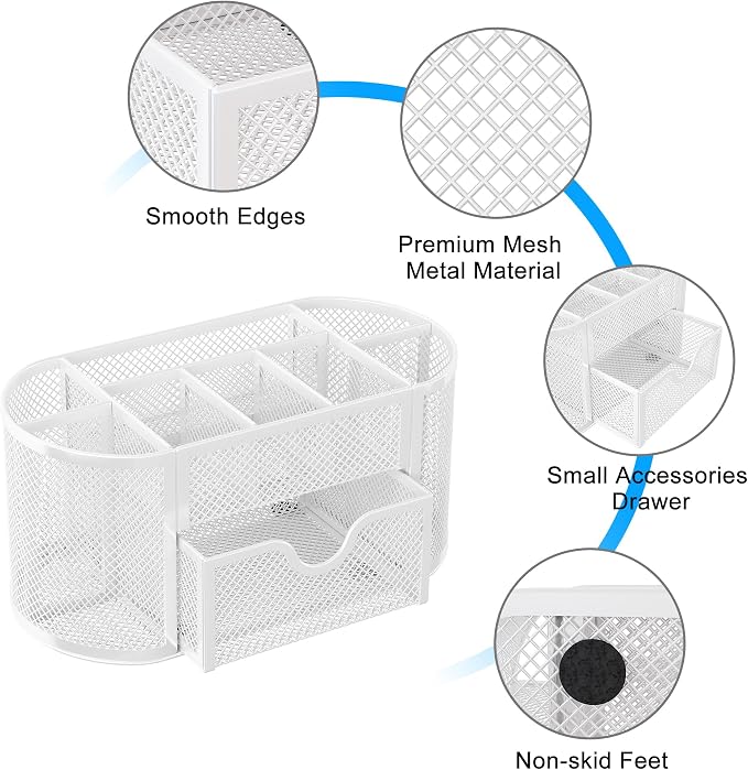 EasyPAG Mesh Pen Holder Desk Organizer - Image 4