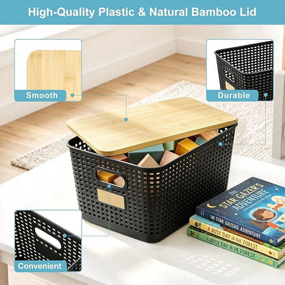Bagnizer 2 Pack Tall Plastic Storage Bins - Image 2