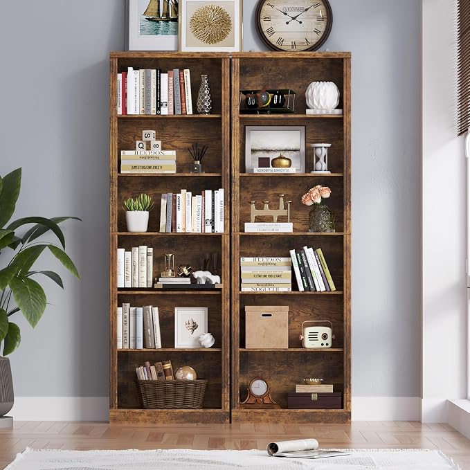 75" Tall Bookshelf, 6-Tier Floor Standing Bookcase - Image 4