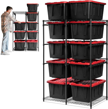 CleverMade Double Tote Tower 10-Bin Organizer Rack by CleverMade