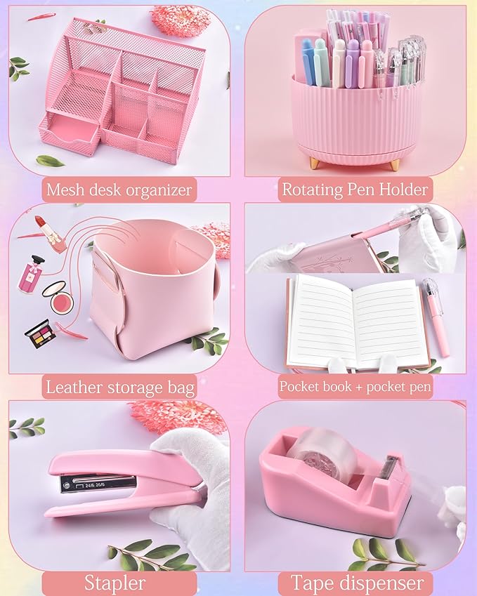 Pink Desk Accessories and Organizers - Image 3