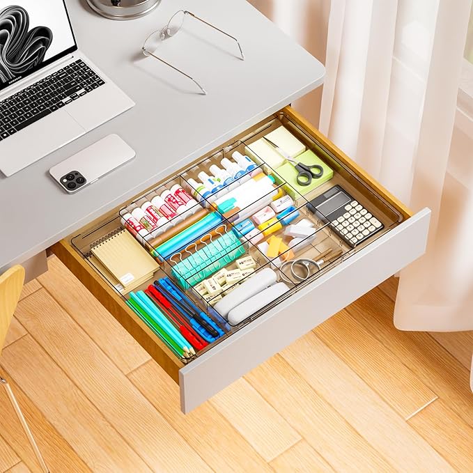 Yieach Large Expandable Desk Drawer Organizer Tray - Image 2