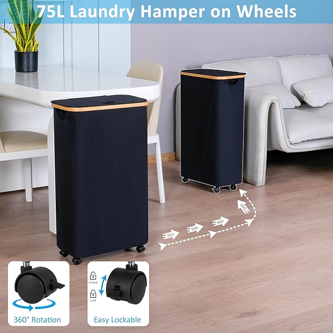 efluky Slim Laundry Basket - Image 2