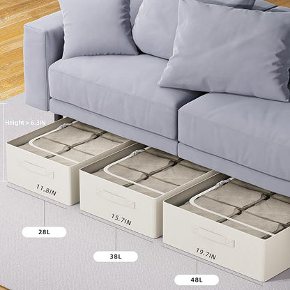 CYhom Under Bed Storage Bins Frame Storage Box Oxford Fabric Sturdy Underbed - Image 6