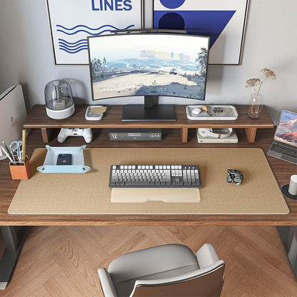 DAWNTREES Dual Sided Desk Mat, Leather Desk Pad, Cork Desk Mat Protector - Image 7