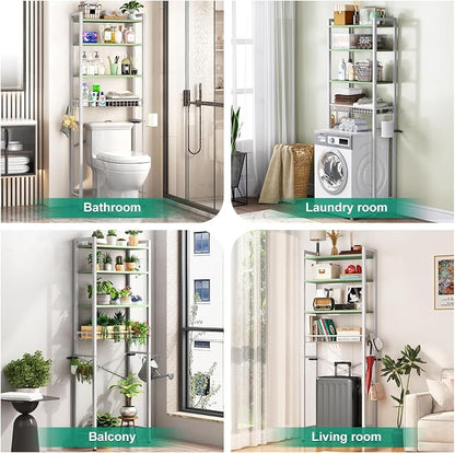 Kalrin Over-The-Toilet Storage Rack, 4-Tier Bathroom Organizer Shelf Over Toilet - Image 3