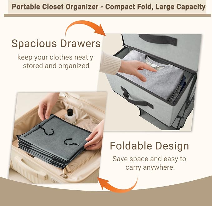 Durable 2-in-1 Hanging Closet Organizer - Image 7