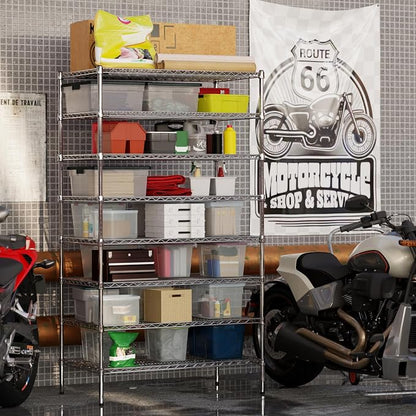 24" Deep x 42" Wide x 74" Height Wire Shelving Kit | 8-Tier | NSF Commercial - Image 5