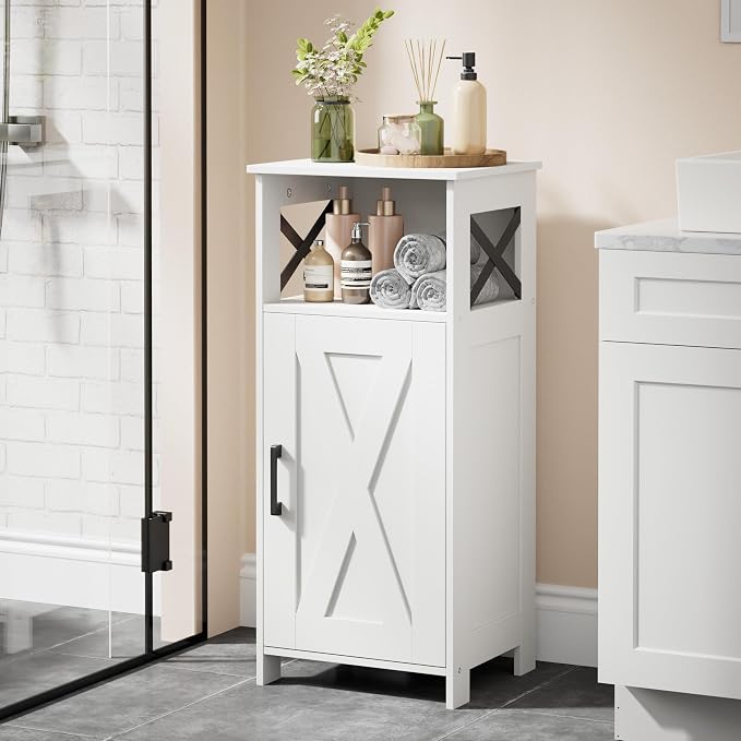 Homhedy Farmhouse Bathroom Storage Cabinet by Homhedy