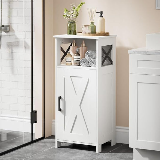 Homhedy Farmhouse Bathroom Storage Cabinet by Homhedy