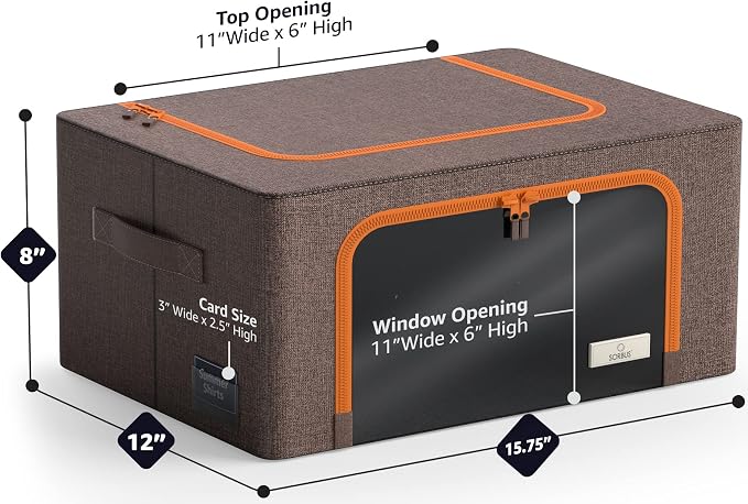 Sorbus® Storage Bins Boxes, Foldable Stackable Container Organizer Basket Set - Image 3