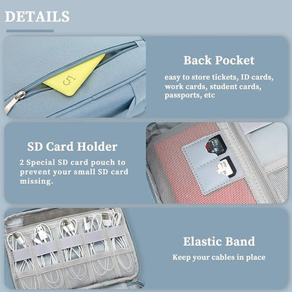 Lanola Custom Personalized Travel Cable Organizer Bag, Electronic Accessories - Image 6