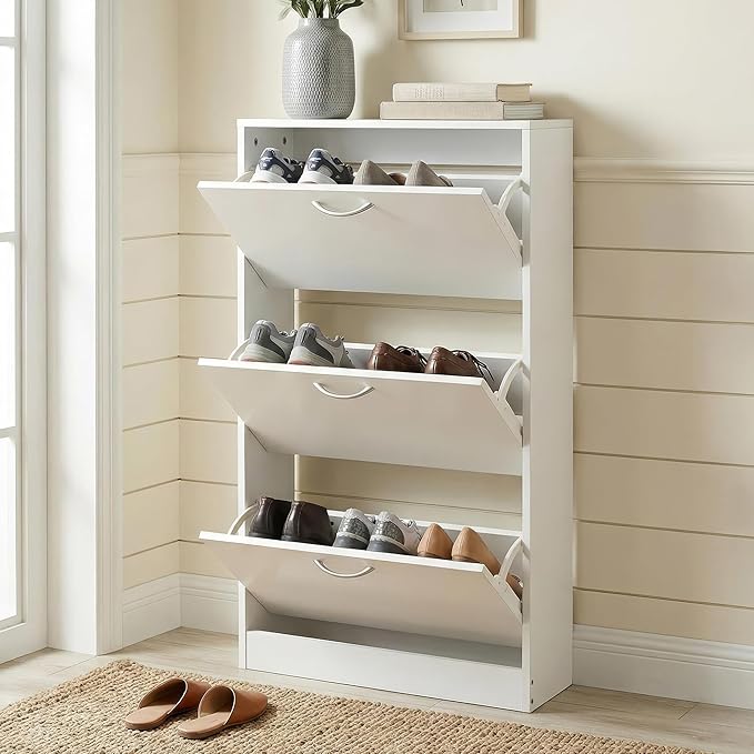HOPUBUY Shoe Cabinet for Entryway, Narrow Shoe Storage - Image 3