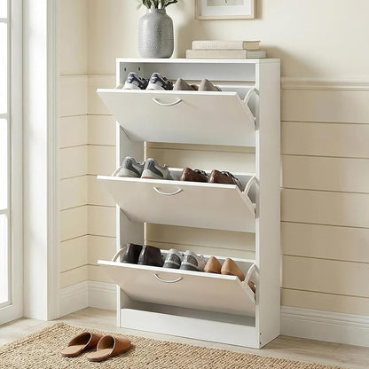 HOPUBUY Shoe Cabinet for Entryway, Narrow Shoe Storage - Image 3