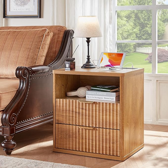 LEYAOYAO Fluted Nightstand - Image 5
