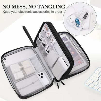 FYY Electronic Organizer, Extra Large Travel Cable Organizer Bag Pouch Portable - Image 5