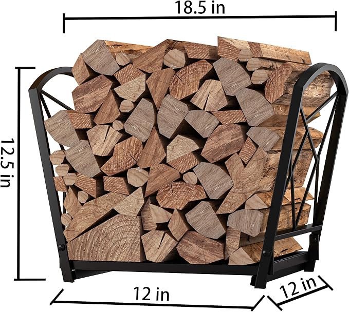 Fire Beauty Firewood Log Rack, Iron Wood Lumber Storage Holder - Image 6