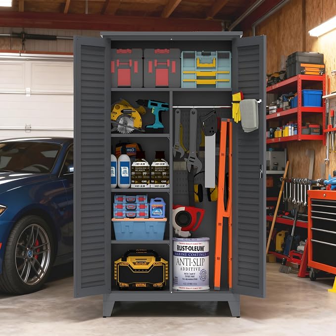 Tall Metal Tool Storage Cabinet by CNPOP