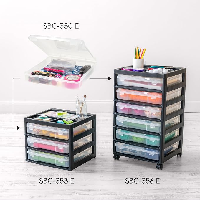 IRIS USA Fits 12" x 12" Paper, 3-Tier Desk Top Storage Unit - Image 9