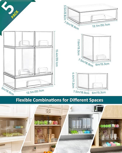 Baby Bottle Organizer for Countertop Food-grade Acrylic Storage for Cabinet | - Image 6