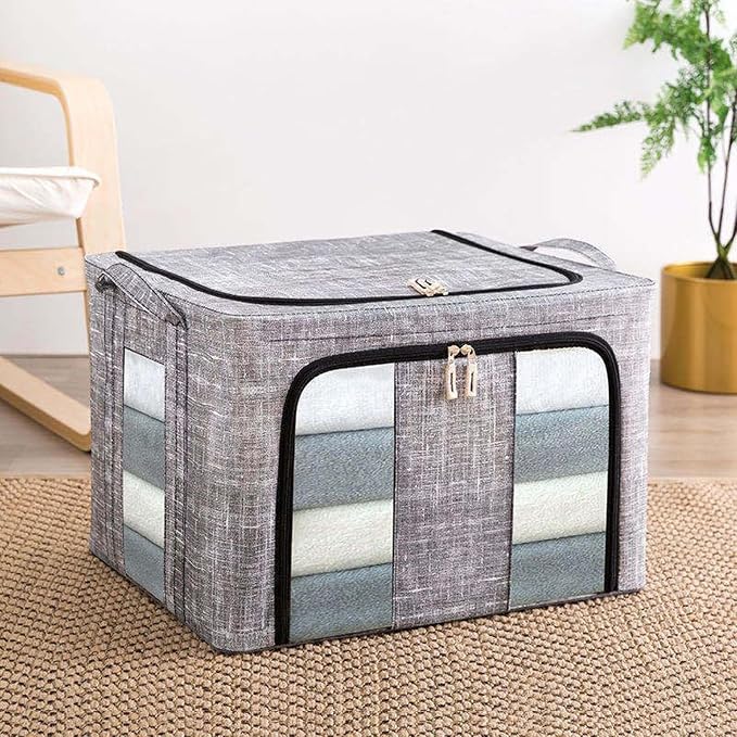 Storage Bins for Clothes - 66L - Large Clothes Storage Bins with Lids - for - Image 3