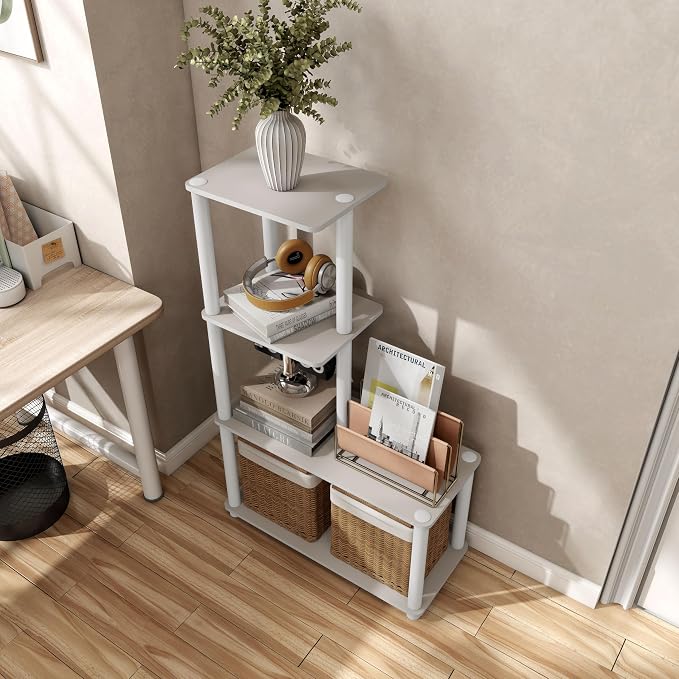 Homes: Inside + Out Apexa Modern 4-Cube Ladder Shelving Units, Collectibles - Image 14