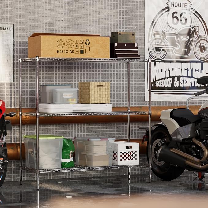 21" Deep x 54" Wide x 54" Height Wire Shelving Kit | 3-Tier | NSF Commercial - Image 2