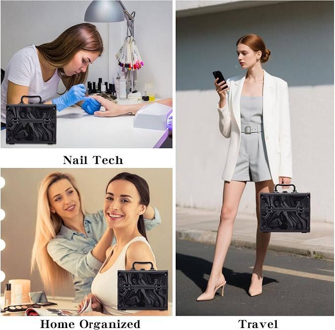 Makeup Train Case, Portable Makeup Case - Image 5